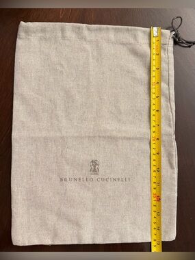 Brunello Cucinelli Light Beige Drawstring Dust Bag 15x11